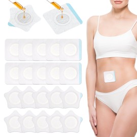 20pcs Castor Oil Pack Wrap for Belly Button, Single-Used Self-Adhesive Castor Oil Patches Castor Oil Compress Pads Highly Absorbent Castor Oil Pads (Oil Not Included)