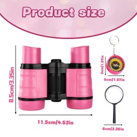 Toy Binoculars for Kids, with Magnifying Glass & Whistle Compass, Kids Binoculars Toys, Kids Binoculars for 3-12 Years Boys and Girls, for Outdoor Bird Watching, Hiking, Travel
