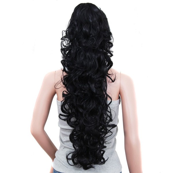 S_SSOY 31"(78cm) Women's Curly Pony Tail Hair Piece Synthetic Claw