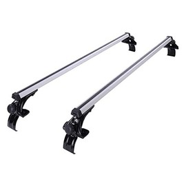 Silver Aluminum Window Frame Roof Top Rail Rack Cross Bars Carrier 50" Universal Fit