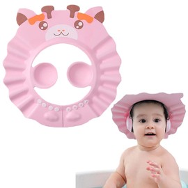 Baby Shower Cap Kids Shampoo Shield Bath Visor Hat Adjustable Protect Eyes Ears Face Bath Shower Protection Child Hair Washing Shield Shampoo Cap Earmuff Waterproof Bath Cap For Infants Toddlers Kids