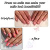 24Pcs Square False Nails Short - Pink Red Gradient Press