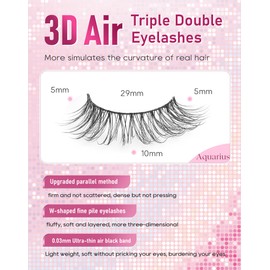 lashes natural look, Lash natural wispy eyelashes, Frihappy false eyelashes, Wispy Strips, Faux Mink Lashes, black band lashes, pestañas postizas naturales, 7 pairs, Frihappy 2024 lashes #Aquarius