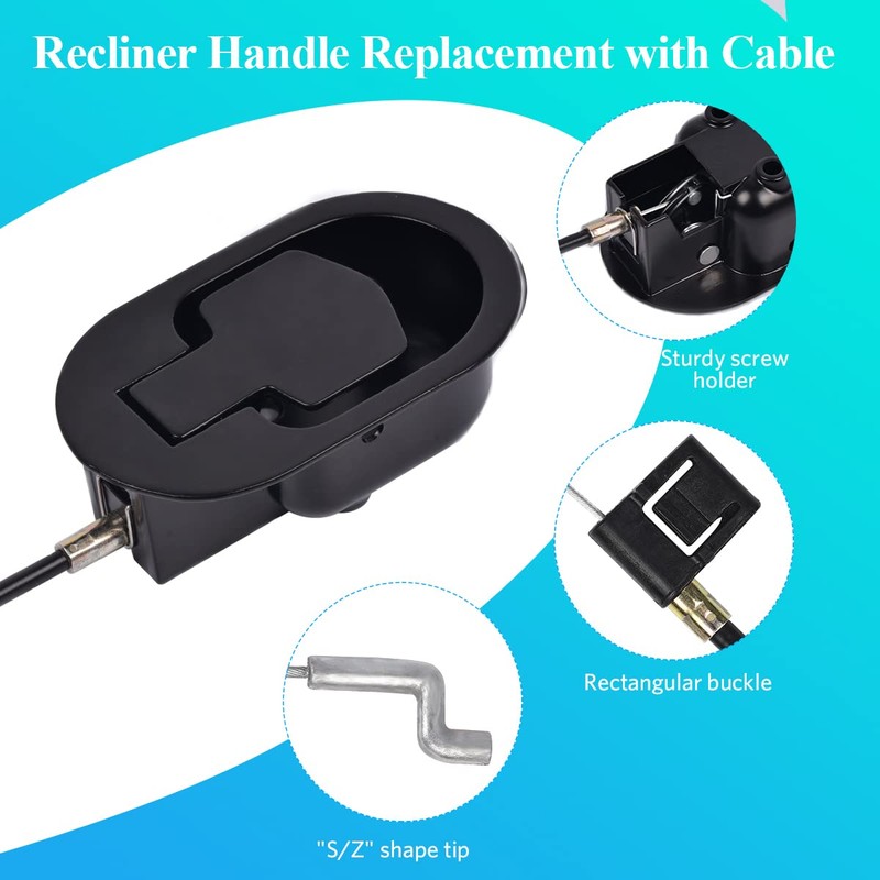 Sopito Universal All-Metal Recliner Handle Replacement, Recliner Cable Pull Replacement