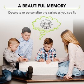 Lily Hill Biodegradable Pet Casket - Eco-Friendly Pet Burial Box for Cats, Dogs, Gerbils, and Chinchillas | Dog Coffin, Cat Coffin (Small)