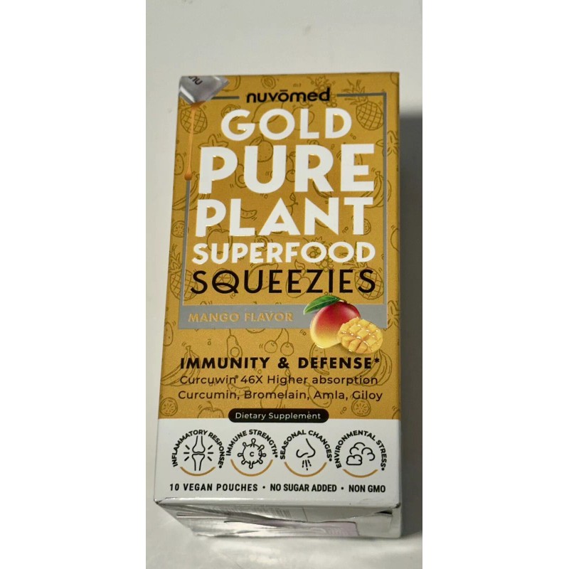 Pure Nuvomed Gold Pure Plant Superfood Squeezies Immunity & Defense