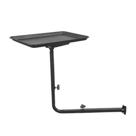 Salon Tray for Hair Stylist Steel Salon Tray Attached to Chair 360 Degree Rotating Salon Tray for Barber Chairs Hairdressing Tools Tattoo(Black)