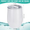 50-Pack Insulated Stainless Steel Wine Tumblers Sublimation Blanks with Spill-Proof