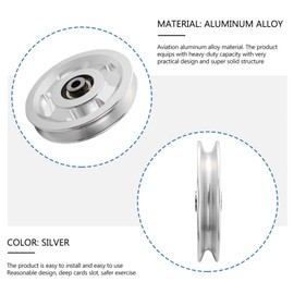 Ezweiji Idler Pulleys, Aluminium Alloy Pulley Fitness Rope Pulley Fitness Equipment Replacement Part for Home Gym, Sports Equipment, Garage Door Roller Systems (Red 88-90 mm)