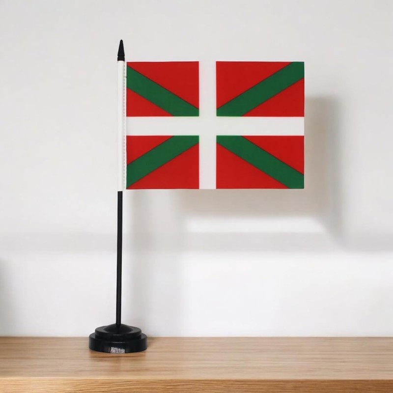 Pandiui23 Set of 2 Basque Country Table Flags 21 x