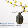 Black and White Vase Home Décor, Modern Ceramic Geometric Vase