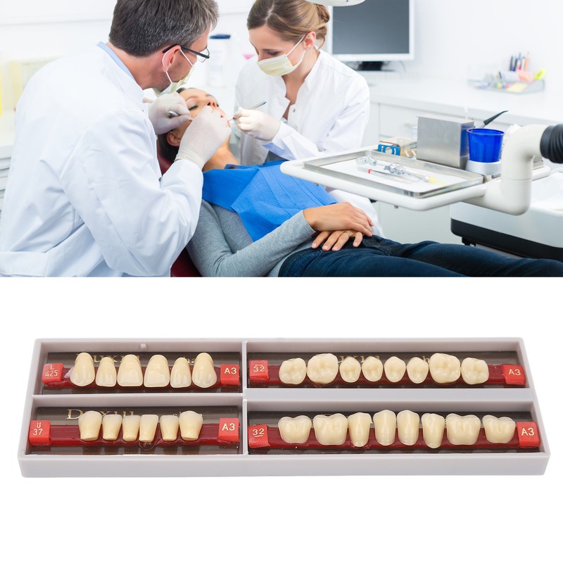 Dental Synthetic Resin Denture Tooth Professional Men Women Shade A3