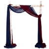 SHERWAY 2 Panels Chiffon Fabric Drapery Wedding Arch Drapes, Party