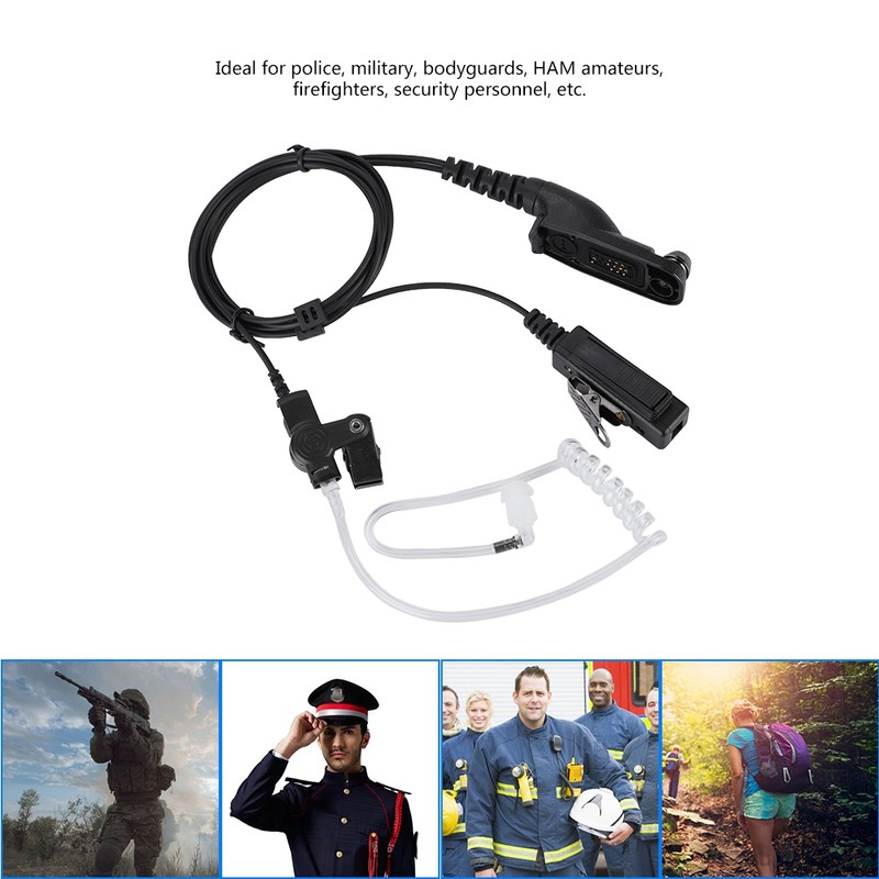 Air Tube Earpiece Headset Mic For CB Ham Radio MTP850S