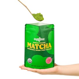 GRIN MOOD Organic Ceremonial Matcha Powder - Decaffeinated Green Tea