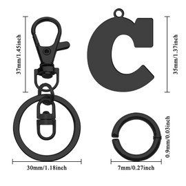 Letter C Gifts for Women Girls Stainless Steel Keychain with A to Z Single Letter Monogram Initial Keychain for Women Men Teacher Gifts Bridesmaid Gifts for Friends Friendship Jewelry Birthday Gifts