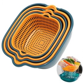 Drainage basket, 3-piece set, strainer, colander, fruit vegetable 2ea