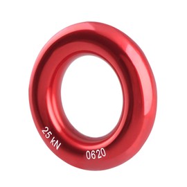 Azarxis Rappel Cup Ring 25kN Tension O-Ring Rope Connector for Rock Climbing Arborist Rescue Slackline Hammock Friction Saver Equipment(Red)