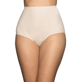 Vanity Fair Women's Perfectly Yours High Waisted Brief Panties, Cotton-3 Pack-Fawn, 9
