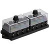 Fuse Box with Cover, 8-Way, Fuse Holder, Pack of 1,