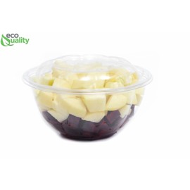 28oz Salad Bowls to-Go with Lids and Cutlery (50 Count) - Clear Plastic Disposable Salad Containers | Lunch, Salads, Fruits, Leak Proof, Airtight, Fresh, Meal Prep, Fork, | Rose Bowl Container (28oz)