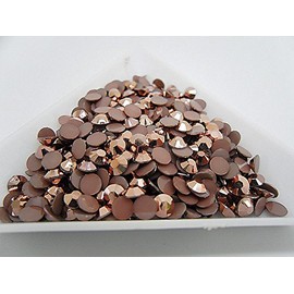 MajorCrafts® 2000pcs 4mm ss16 Metallic Bronze Brown Flat Back Resin Rhinestones