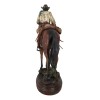 Western Desert Cowboy On Saddleback Brown Stallion Horse By Cactus
