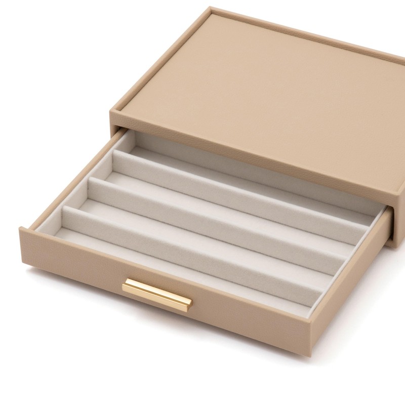 Francfranc Stacking Jewelry Box Necklace Beige