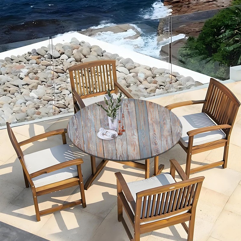 Odot Washable Tablecloth Round 110 cm Elastic Lotus Effect Tablecloth