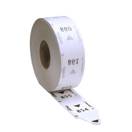 Alzatex Three-Digit Turn-O-Matic T80 White Take-a-Number Tickets (1 roll of 3000 Tickets) for D80 Ticket Dispenser