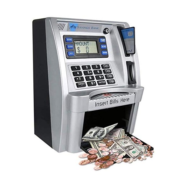 EOBTAIN ATM Piggy Bank for Real Money ATM Savings Bank