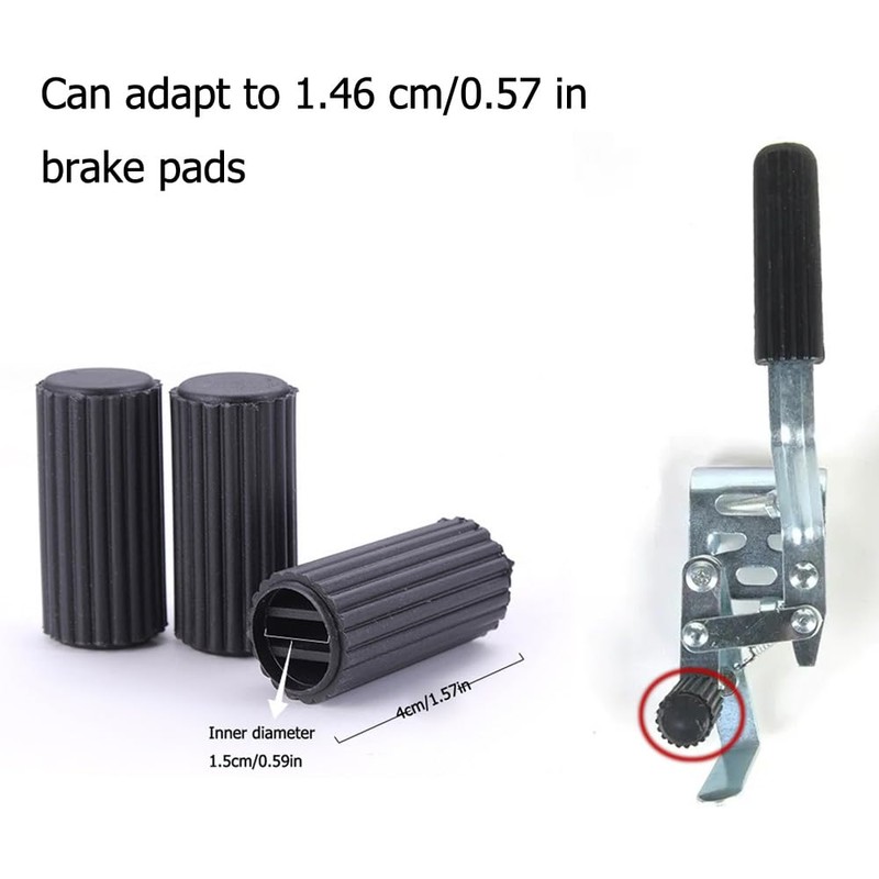 DeaHea 8 Pack Transport Wheelchair Brake Pads Replacement Plastic Sleeve
