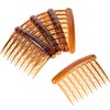 Gejoy 12 Pieces Plastic Teeth Hair Combs Tortoise Side Comb