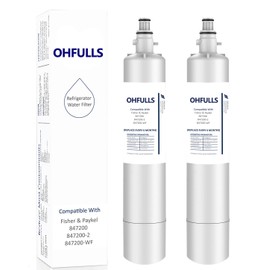 OHFULLS 847200 Refrigerator Water Filter, Compatible with Fisher Paykel 847200 Fridge Water Filter External, 847200-WF 847200WF 847200-2 FWC3 EFF-6049A RF522ADUX5 RF522WDRUX5 RF522BRDUB5 (2-Pack)