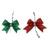 Crafters Square Mini Bows - Red and Green - 24