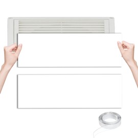 4 Stück Lüftungsabdeckungen mit Nanokleber Air Vent Covers Hochfeste Entlüftungsleitblech für Heimboden, Standard-Luftregister, Haus PVC Weiß 14 x 30,5 cm