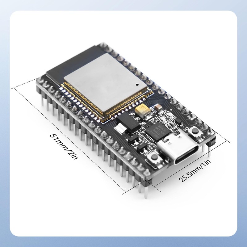 2 Pack ESP32 Development Board 38 Pin USB-C WiFi Bluetooth,