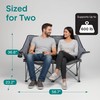 Camping Loveseat for Couples, Friends & Families, Double Camping Chair,