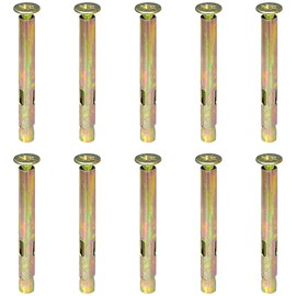 10 PCS Metal Expansion Bolts – Flat Head Cross Drive Design (M8 x 70mm)