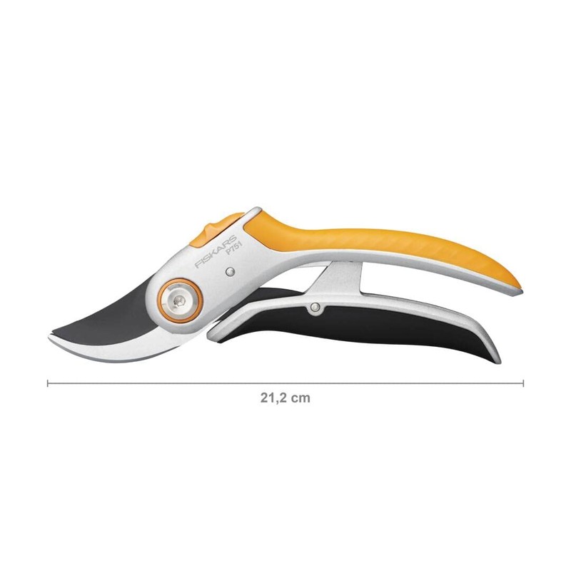 Fiskars PowerLever 1057172 Bypass Secateurs for Fresh Branches and Branches,