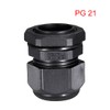 sourcing map PG21 Cable Gland Waterproof Plastic Joint Adjustable Locknut