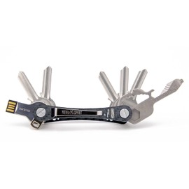 Yotei Spirit® Key Organizer - Smart Keychain with USB and Multi Tool Key – Pocket Key Holder up to 14 Keys (Carbon Fiber)