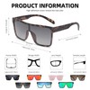 GLINDAR Polarized Shield Sunglasses for Men Square Flat Top Sports