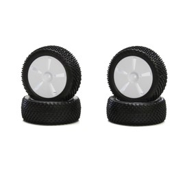 京商 ホイル付ピンタイヤ (ホワイト/ミニインファーノ) ラジコン用パーツ IHTH01W