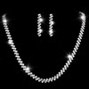 Unicra Silver Wedding Jewellery Sets Rhinestone Bridal Necklaces and Earrings