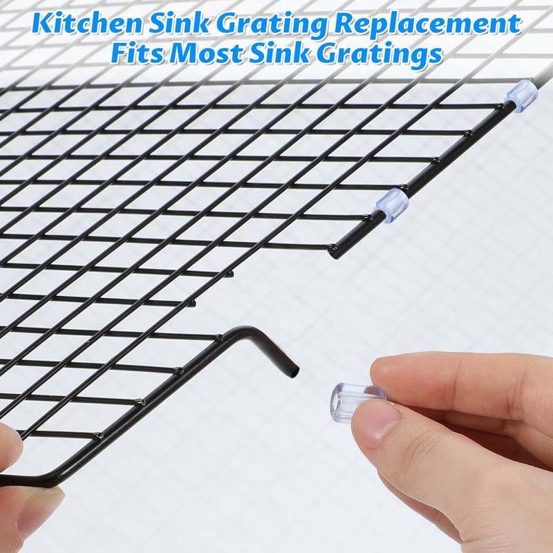 60 Packs Rubber Feet for Sink Grid Plastic Replacement Foot