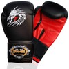 Farabi Boxing Gloves for Training Punching Sparring (Black Dragon, 12-oz)