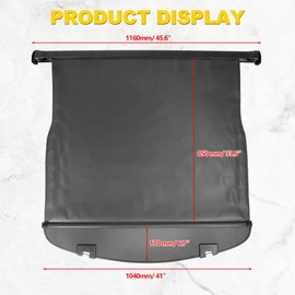 AUXMART Cargo Cover for Mazda CX-5 2013-2016 Trunk Cover Shade Waterproof Retractable Rear Trunk Cover Shielding Shade Black 2014 2015
