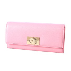 Furla PCV0ACO ARE000 2328S Women's Long Wallet, Turn-Lock Wallet, Begonias x Ballerina, Pink