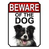 SHAWPRINT BEWARE OF THE DOG METAL GATE SIGN BORDER COLLIE